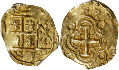 COLOMBIA. Cob 2 Escudos, ND (1701-14). Bogota Mint. Philip V. PCGS Genuine--Mount Removed, Unc Details.
Fr-8; KM-14.2. Weight: 6.81 gms. Crowned arms...