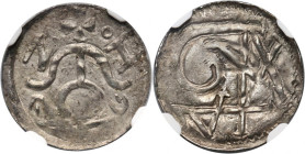 Sieciech, palatyn Władysława Hermana (1090-1100), denar z monogramem