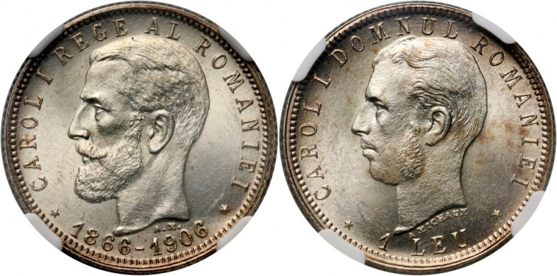 Romania, Charles I, 1 Leu 1906, Brussels Reference: KM #34
Grade: NGC MS63 

...