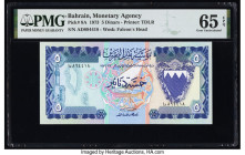 Bahrain Monetary Agency 5 Dinars 1973 Pick 8A PMG Gem Uncirculated 65 EPQ. 

HID09801242017

© 2022 Heritage Auctions | All Rights Reserved