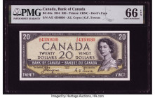 Canada Bank of Canada $20 1954 BC-33a "Devil's Face" PMG Gem Uncirculated 66 EPQ. 

HID09801242017

© 2022 Heritage Auctions | All Rights Reserved