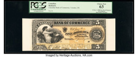 Canada Toronto-ON Bank of Commerce $5 2.1.1888 Pick UNL Front Proof PCGS Choice New 63. Mounted on Cardstock and five POCs present. 

HID09801242017

...