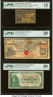 Colombia Banco Nacional (2); Banco de la Republica 20 Centavos = 2 Reales; 10 Pesos; 50 pesos Oro 1.1.1887; 30.9.1900; 20.7.1944 Pick 189; 275; 393a T...