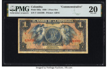 Colombia Banco de la Republica 1 Peso Oro 6.8.1938 Pick 385a Commemorative PMG Very Fine 20. 

HID09801242017

© 2022 Heritage Auctions | All Rights R...