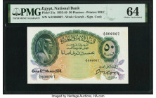 Egypt National Bank of Egypt 50 Piastres 12.3.1938 Pick 21a PMG Choice Uncirculated 64. 

HID09801242017

© 2022 Heritage Auctions | All Rights Reserv...