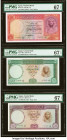 Egypt National Bank of Egypt 10; 5 (2) Pounds 1952-60; 1961-64; 1964-65 Pick 32; 39a; 40 Three Examples PMG Superb Gem Unc 67 EPQ (3). 

HID0980124201...
