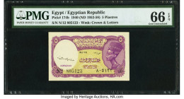 Egypt Egyptian Republic 5 Piastres 1940 (ND 1952-58) Pick 174b PMG Gem Uncirculated 66 EPQ. 

HID09801242017

© 2022 Heritage Auctions | All Rights Re...