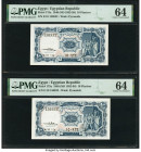 Egypt Egyptian Republic 10 Piastres 1940 (ND 1952-58) Pick 175a Two Consecutive Examples PMG Choice Uncirculated 64 (2). 

HID09801242017

© 2022 Heri...