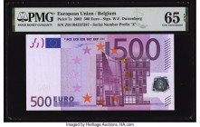 European Union Central Bank, Belgium 500 Euro 2002 Pick 7z PMG Gem Uncirculated 65 EPQ. 

HID09801242017

© 2022 Heritage Auctions | All Rights Reserv...