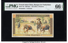 French Indochina Banque de l'Indo-Chine 5 Piastres ND (1951) Pick 75r Remainder PMG Gem Uncirculated 66 EPQ. 

HID09801242017

© 2022 Heritage Auction...