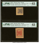 India Princely States 3 Pies = 1 Paisa (Pice); 1 Anna ND (1939-46) Pick S221; S222 Two Examples PMG Choice Uncirculated 63 (2). 

HID09801242017

© 20...
