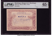 Martinique Banque de la Martinique 1 Franc ND (ca. 1870) Pick 5Ar Remainder PMG Gem Uncirculated 65 EPQ. 

HID09801242017

© 2022 Heritage Auctions | ...
