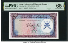 Oman Sultanate of Muscat and Oman 5 Rials Saidi ND (1970) Pick 5a PMG Gem Uncirculated 65 EPQ. 

HID09801242017

© 2022 Heritage Auctions | All Rights...