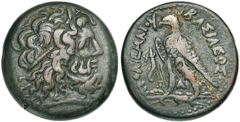 ROYAUME LAGIDE, Ptolémée IV Philopator (221-205), AE triobole, Alexandrie. D/ T....
