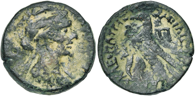 ROYAUME LAGIDE, Cléopâtre VII Thea (51-30), AE 80 drachmes, Alexandrie. D/ B. di...