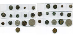 lot de 11 bronzes, dont: Royaume du Bosphore, Thothorses, B. diad. du roi/B. l. de l'empereur; Thessalie, Marc Aurèle, T. à d./Athéna; Egypte, Alexand...