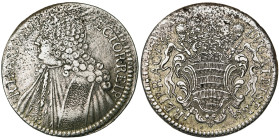 DALMATIE, RAGUSE, AR tallero, 1766. D/ B. à g. R/ Ecu orné sous une couronne. Dav. 1639. 28,38 g. Porosité du flan.
presque Très Beau