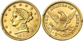 ETATS-UNIS, AV 2 1/2 dollars, 1906. Fr. 114.
Superbe