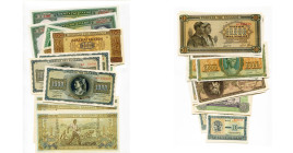 GRECE, lot de 31 billets: 50 drachmes 1939, 1000 drachmes 1939 (2), 10 drachmes 1940 (3), 20 drachmes 1940 (3), 100 drachmes 1941 (2), 1000 drachmes 1...