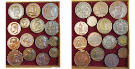 BELGIQUE, Royaume, lot de 15 médailles: 1839, Hart, Hommage à N. De Keyser; 1840, Hart, Erection de la statue de Rubens; 1842, Hart, A la mémoire du d...