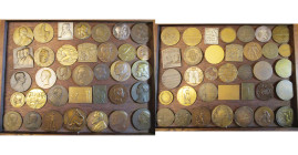 BELGIQUE, lot de 35 médailles, dont: 1904, Julien Dillens; 1905, Zénobe Gramme; 1912, Mort de la comtesse de Flandre; 1913, Camille Lemonnier; 1915, M...