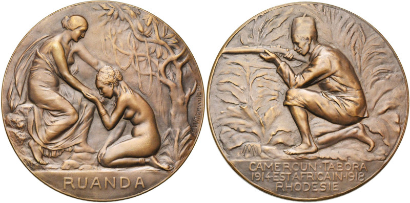 CONGO BELGE, AE médaille, 1926-1927, Witterwulghe. Campagnes de la Force Publiqu...