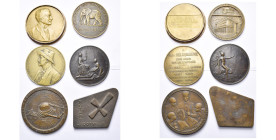 CONGO BELGE, lot de 5 médailles en bronze: 1921, Devreese, Alexandre Delcommune; 1922, Devreese, Centenaire de la Société Générale de Belgique; 1933, ...