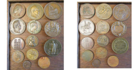 FRANCE, lot de 13 médailles du 19e s., dont: 1833, Construction du Musée d'histoire naturelle; 1836, Agrandissement du palais de la chambre des Pairs ...