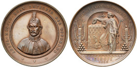 TURQUIE, AE médaille, 1853, Hart. Guerre de Crimée - Bataille de Sinope. D/ B. du sultan Abdul Meijid de f. R/ EUROPE, ILS SONT MORTS POUR TOI L'Europ...