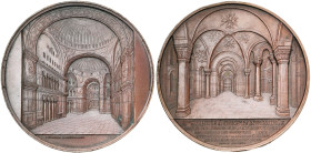 TURQUIE, AE médaille, s.d. (1864), J. Wiener. Sainte-Sophie à Constantinople. D/ Vue intérieure. A l'ex. : Ste SOPHIE A CONSTANTINOPLE/ BATIE PAR L'EM...