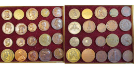lot de 20 médailles: Belgique, 1826, Braemt, Restauration de la navigation fluviale en Hainaut; 1840, Hart, Erection de la statue de Rubens; s. d. (18...