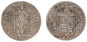 Bataafse Republiek (1795-1806) - Holland - 1 Gulden 1795 (Sch. 91a / Delm. 1179) - VF