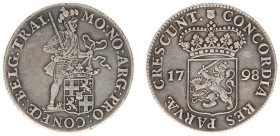 Bataafse Republiek (1795-1806) - Utrecht - Zilveren Dukaat 1798 (Sch. 67 / Delm. 982/R1) - VF/XF / rare
