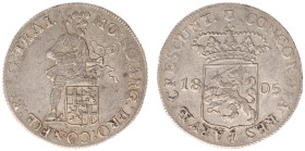 Bataafse Republiek (1795-1806) - Utrecht - Zilveren Dukaat 1805 (Sch. 74 / Delm. 982) - VF/XF