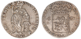 Bataafse Republiek (1795-1806) - West-Friesland - 3 Gulden 1795 (Sch. 85a / Delm. 1147) - VF