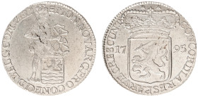 Bataafse Republiek (1795-1806) - Zeeland - Zilveren Dukaat 1795 (Sch. 61a / Delm. 976) - attractive specimen with small planchet flaws in knight - lus...