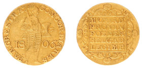 Koninkrijk Holland (Lodewijk Napoleon 1806-1810) - Gouden Dukaat 1806 grote cijfers / Russische slag (Sch. 118A / Delm. 1176A) - 3.48 gram - VF