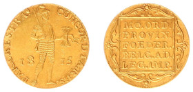 Koninkrijk NL Willem I als Soeverein-vorst (1813-1815) - Gouden dukaat 1815 muntteken wapenschild van de stad Utrecht (Sch. 201) - XF