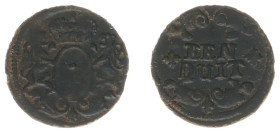 Koninkrijk NL Willem I (1815-1840) - Bleyensteinse Duit ND (Sch. 382bis / KM 32) - Obv. 2 Lions holding crowned oval shield / Rev. 'EEN DUIT' - VF