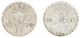Koninkrijk NL Willem I (1815-1840) - 25 Cent 1829 B (Sch. 300) - good VF