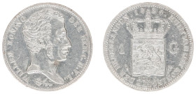 Koninkrijk NL Willem I (1815-1840) - 1 Gulden 1824 U (Sch. 264a) - a.XF, sm. edge nick and polished