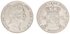 Koninkrijk NL Willem I (1815-1840) - 2½ Gulden 1840 (Sch. 257) - VF+, light edge damage