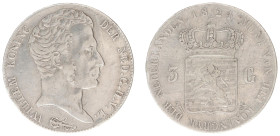 Koninkrijk NL Willem I (1815-1840) - 3 Gulden 1824 U (Sch. 246a) - F/VF