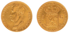 Koninkrijk NL Willem I (1815-1840) - 5 Gulden 1827 U (Sch. 196) - a.VF, polished