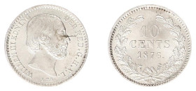 Koninkrijk NL Willem III (1849-1890) - 10 Cent 1876 (Sch. 654) - XF+