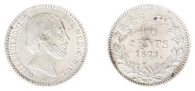 Koninkrijk NL Willem III (1849-1890) - 10 Cent 1877 (Sch. 655) - XF+