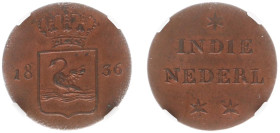 Nederlands-Indië - Nederlands-Indisch Gouvernement (1816-1949) - Copper pattern - Zwaantjesduit 1836 with large 8 - (Scho. 659a / Passon 32.1) - attra...