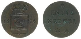 Nederlands-Indië - Nederlands-Indisch Gouvernement (1816-1949) - Copper Pattern Swan Duit 1836 - (Scho. 659a / KM Pn20) - VF/XF