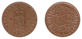 Nederlands-Indië - Nederlands-Indisch Gouvernement (1816-1949) - ½ Cent 1933 mm. Druiventros (Scho. 903a / Passon 36.34) - UNC