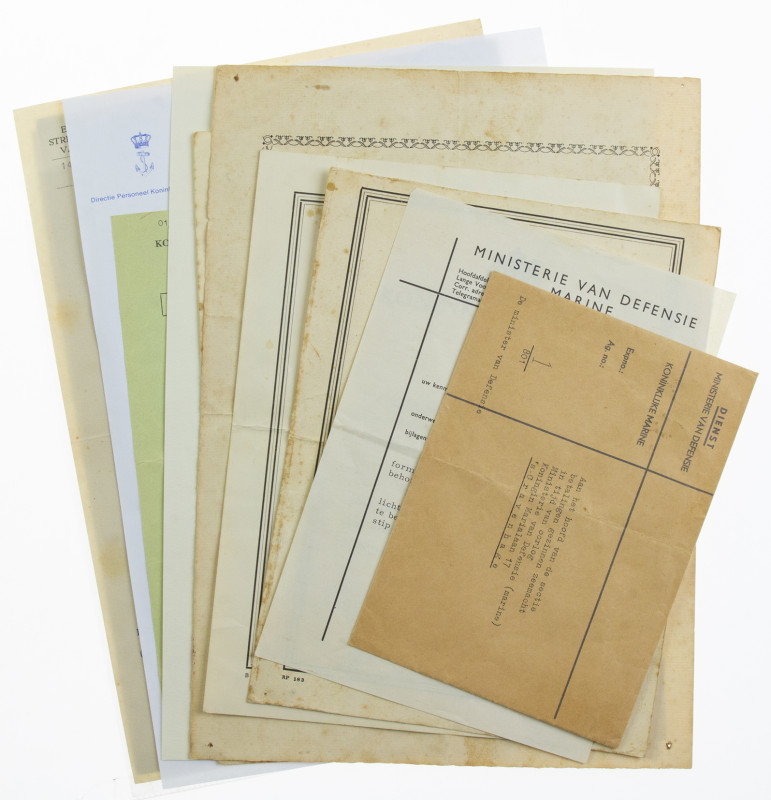 Two document groupings, various documents belonging to matroos G.H. Oppel, among...